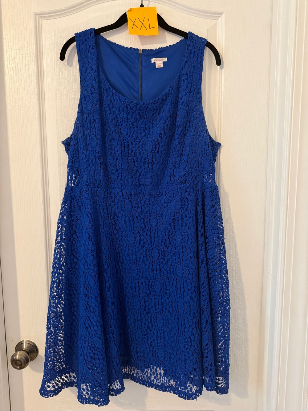 Xhilaration Royal Blue Lace A-Line Dress